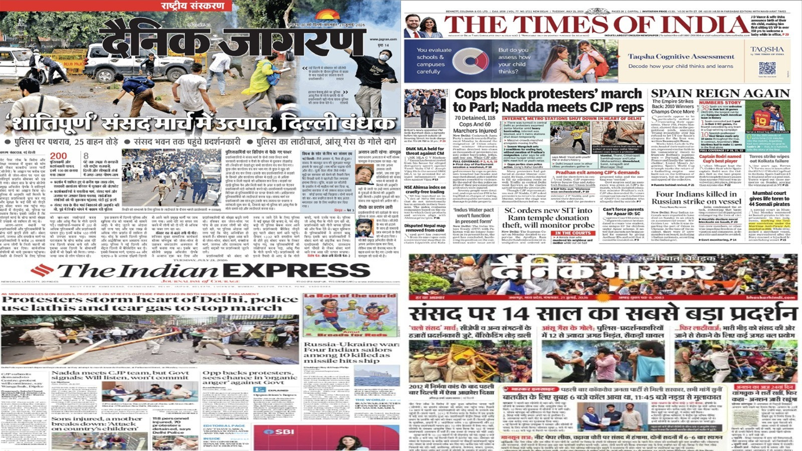 Media silence on police crackdown at Jantar Mantar?