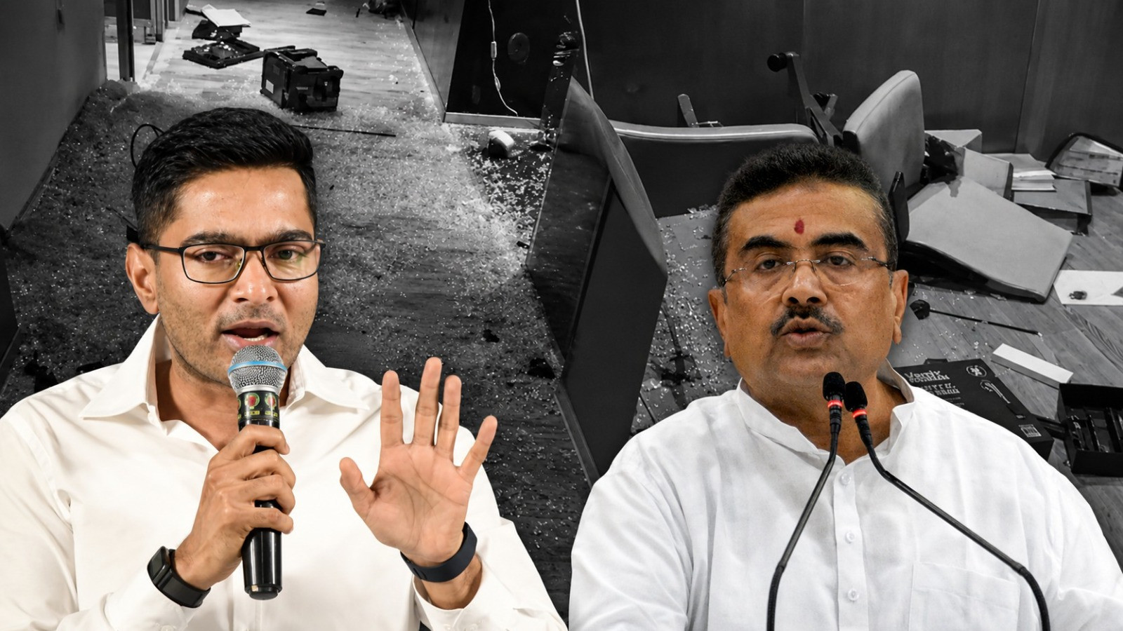 Abhishek accuses BJP of vandalism at TMC office, BJP calls it a drama