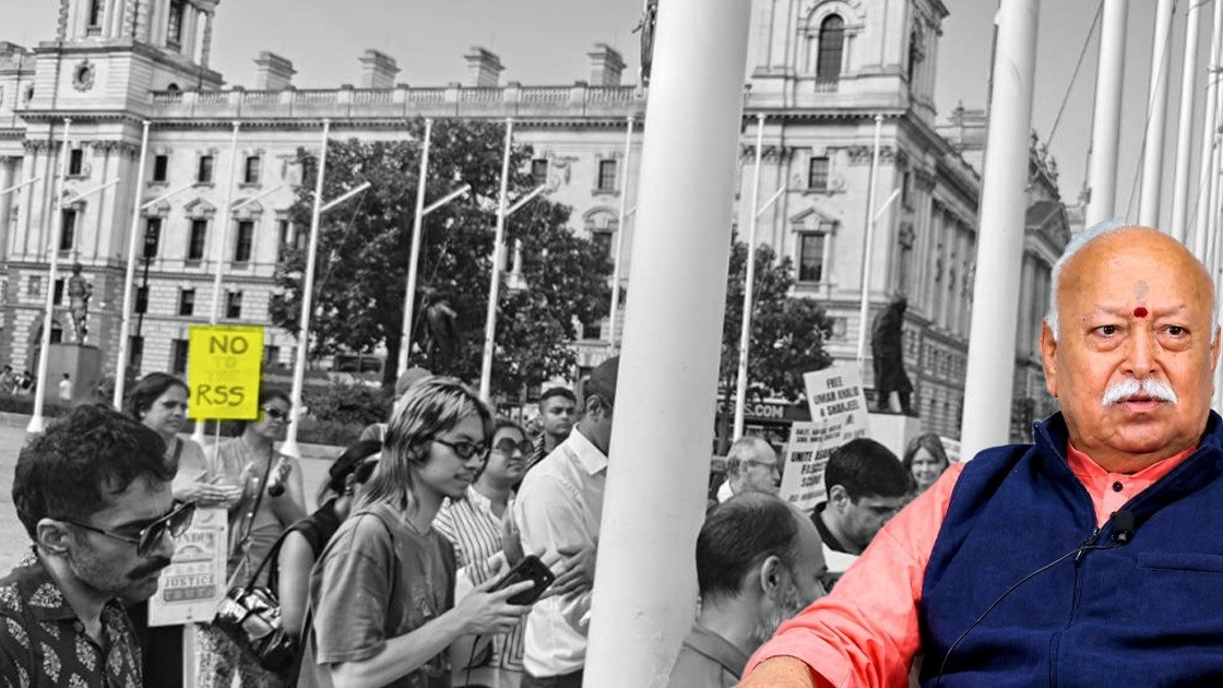Protests erupt against RSS chief Mohan Bhagwat in London