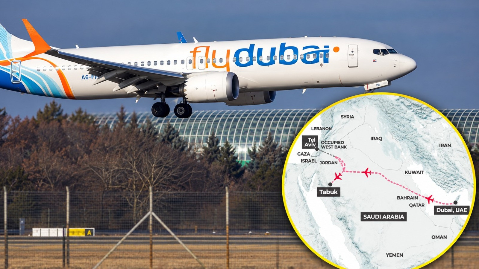What happened on the Flydubai flight? How was the disaster averted?