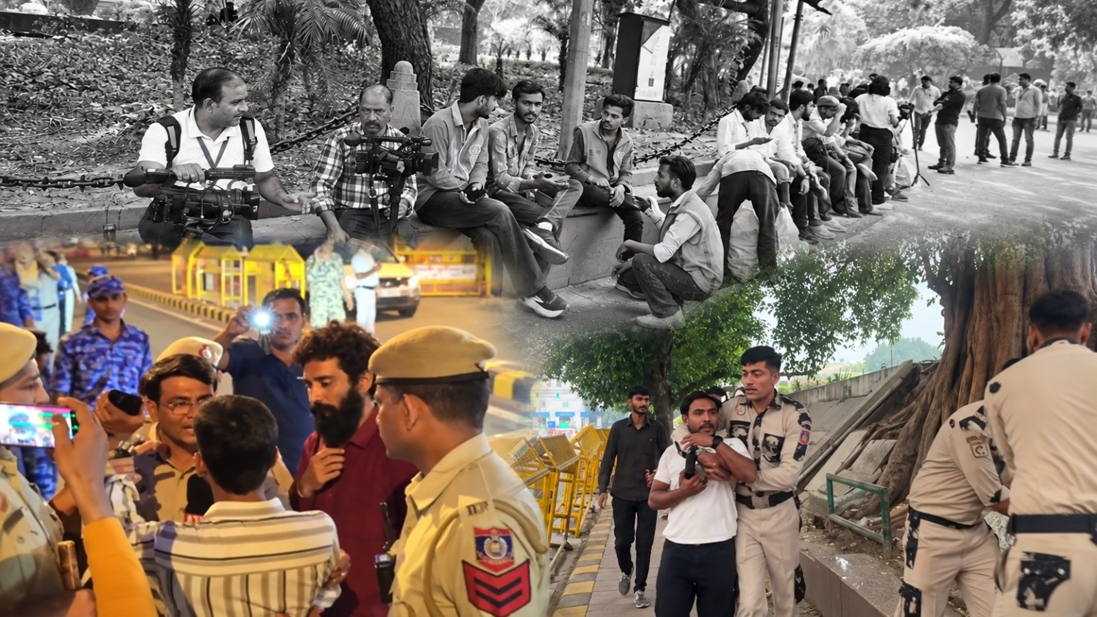 प्रदर्शन की कवरेज कर रहे कई पत्रकार हिरासत में, Delhi Police पर लगाया बदसलूकी का आरोप
